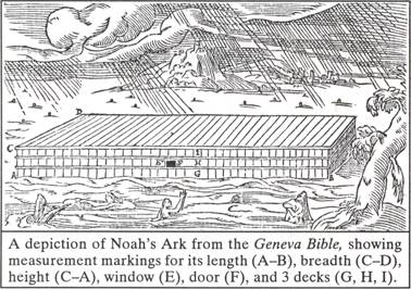 Geneva Bible depiction of Noah's Ark