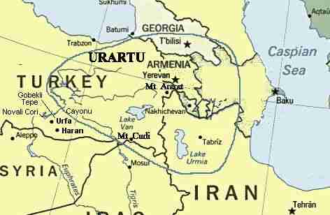 Urartu, location of Eden, home of Adam